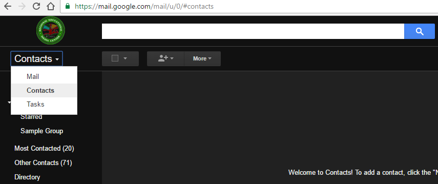 Gmail contacts display