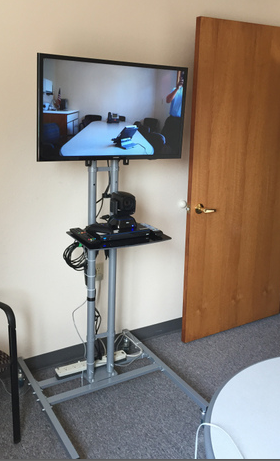 Ontonagon Video conferencing cart display