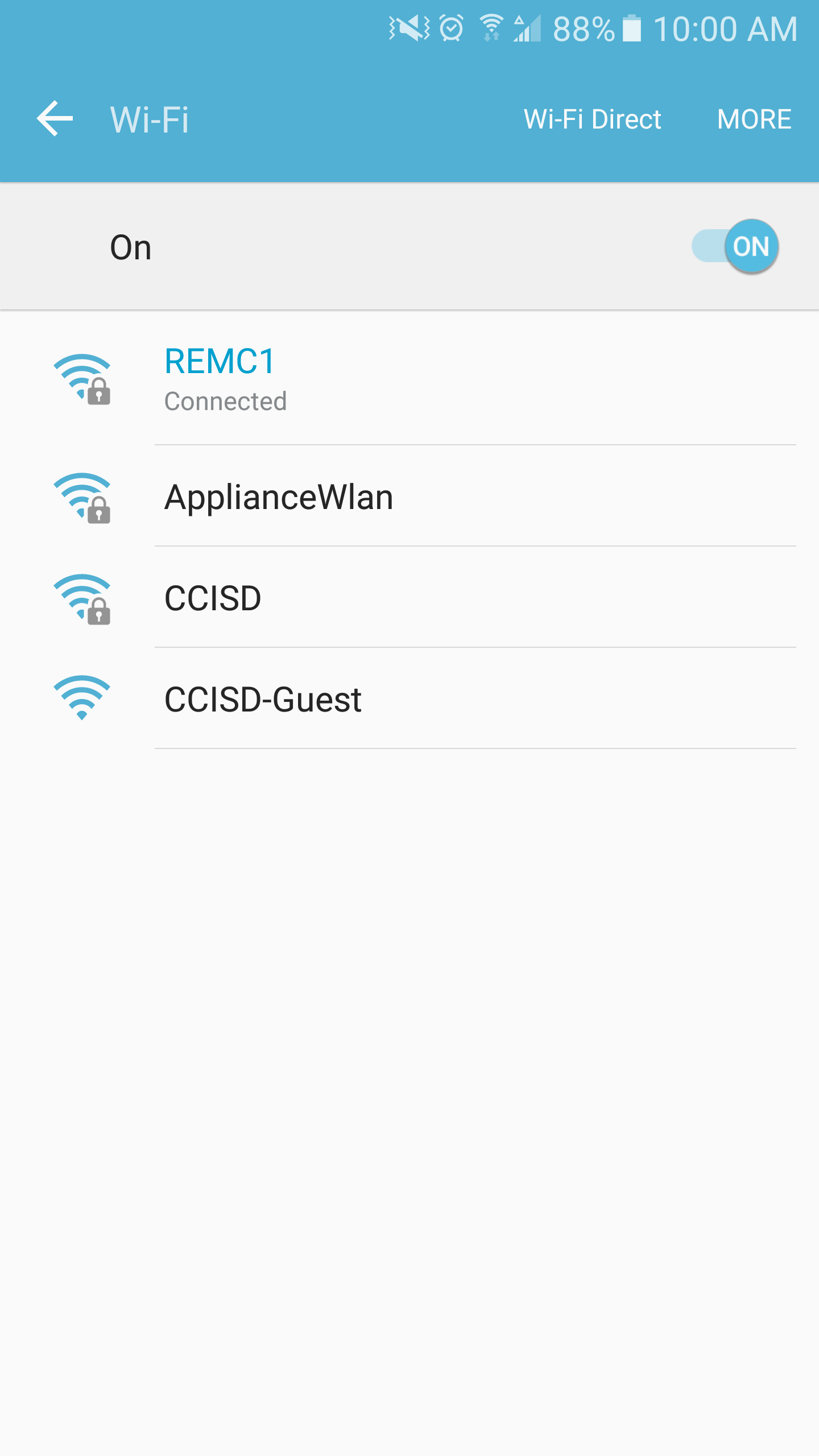 Android WIFI Networks Display