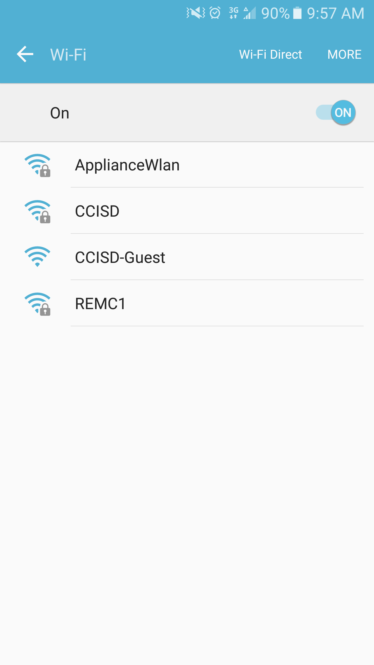 Android WIFI Settings Display