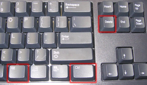 Ctrl Alt Delete buttons keyboard display