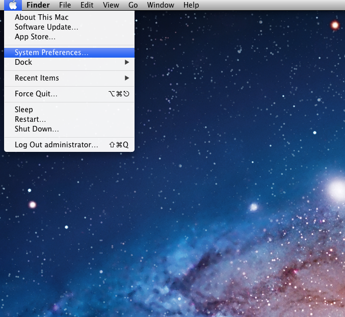 Mac apple button, system preferences display